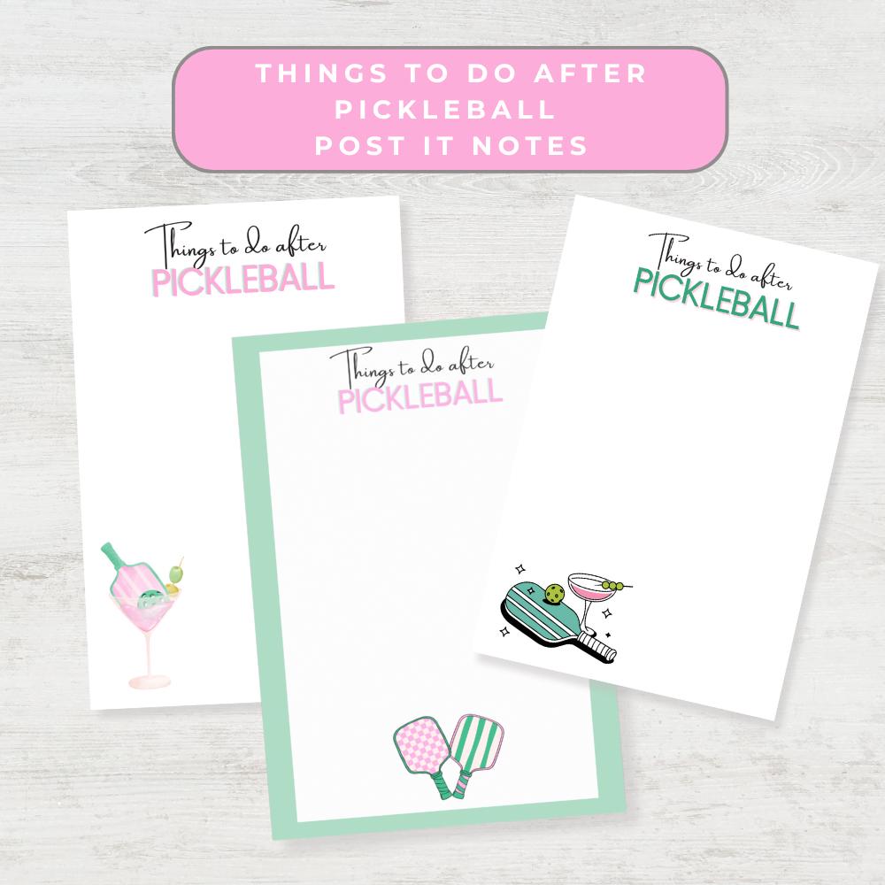 Funny Pickleball Post-it Notes: Pickleball Players' To-Do List 4x6"