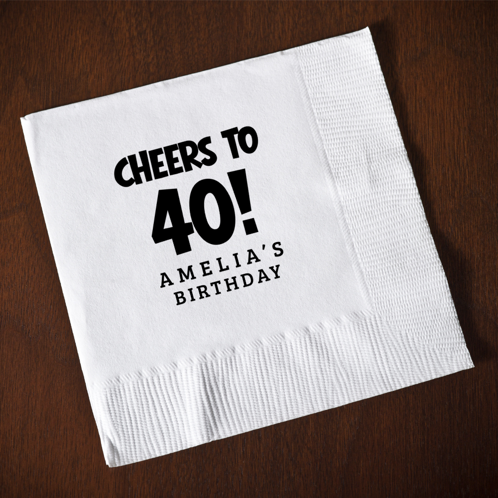 Birthday Napkins: Cheer to {Age}