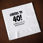 Birthday Napkins: Cheer to {Age}