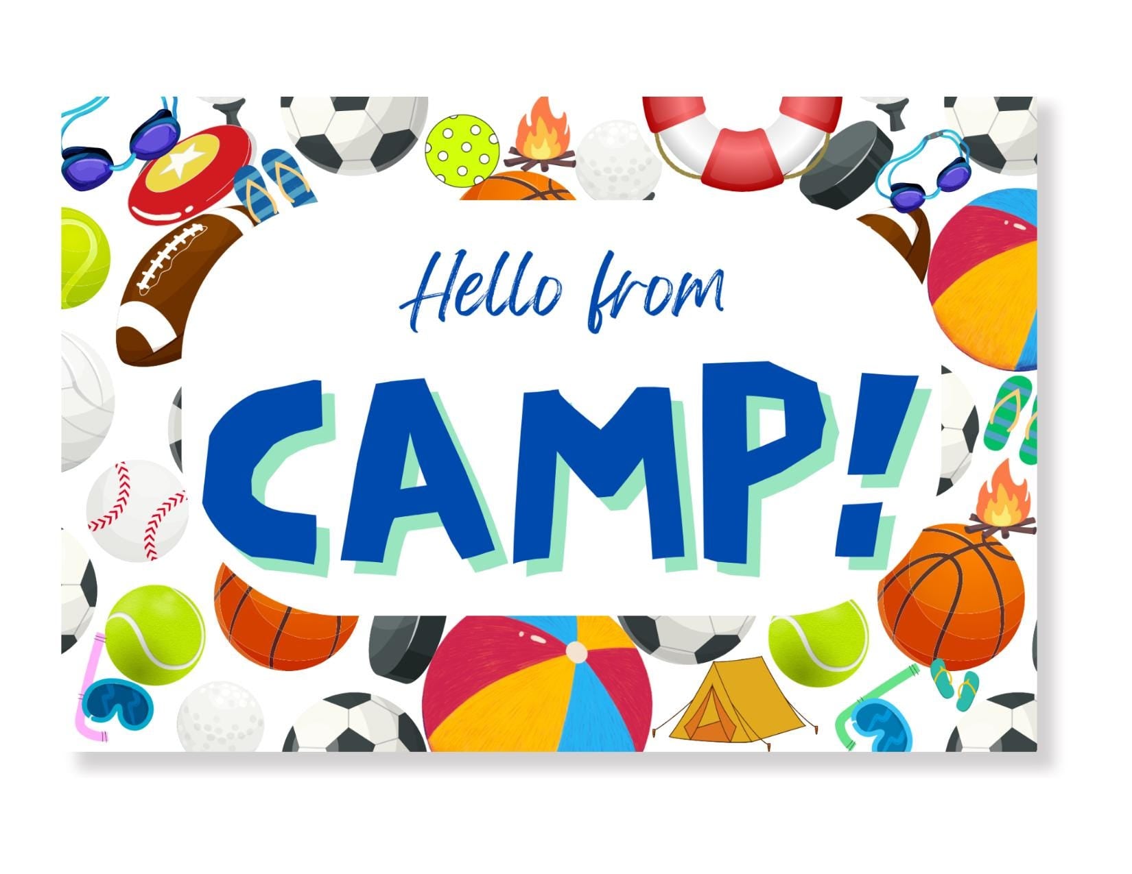 Summer Camp Postcards: Kids' Stationery, Camp Care Package