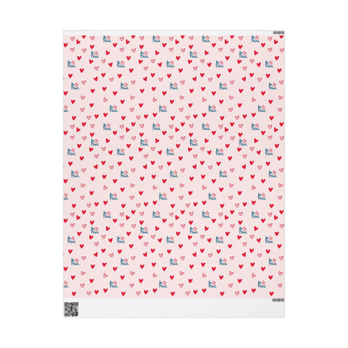 Be Mine heart pattern Wrapping Paper | Valentine hearts gift wrap roll