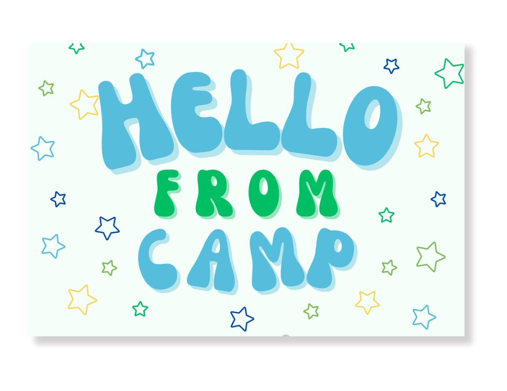 Camp Postcards Set: Fun Colorful Stationery, Summer Care Package
