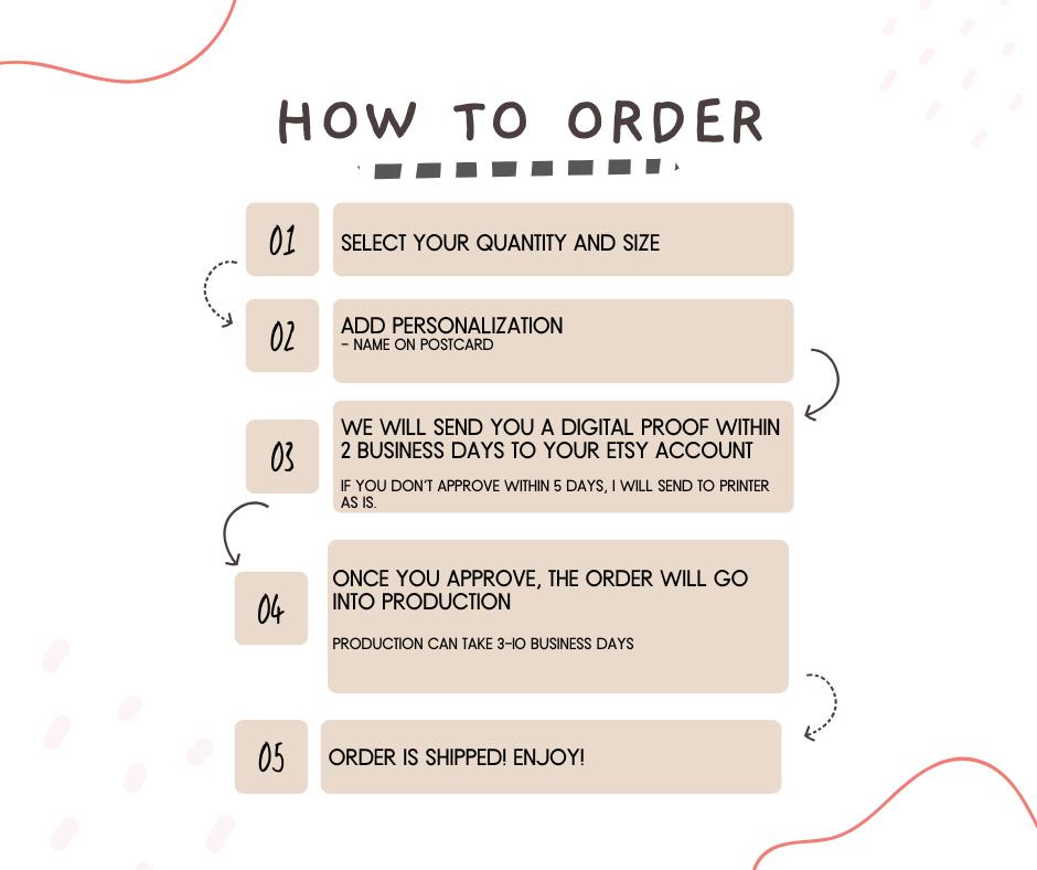 Personalized Camp Postcards: Multiple Color Options, Summer Care Package