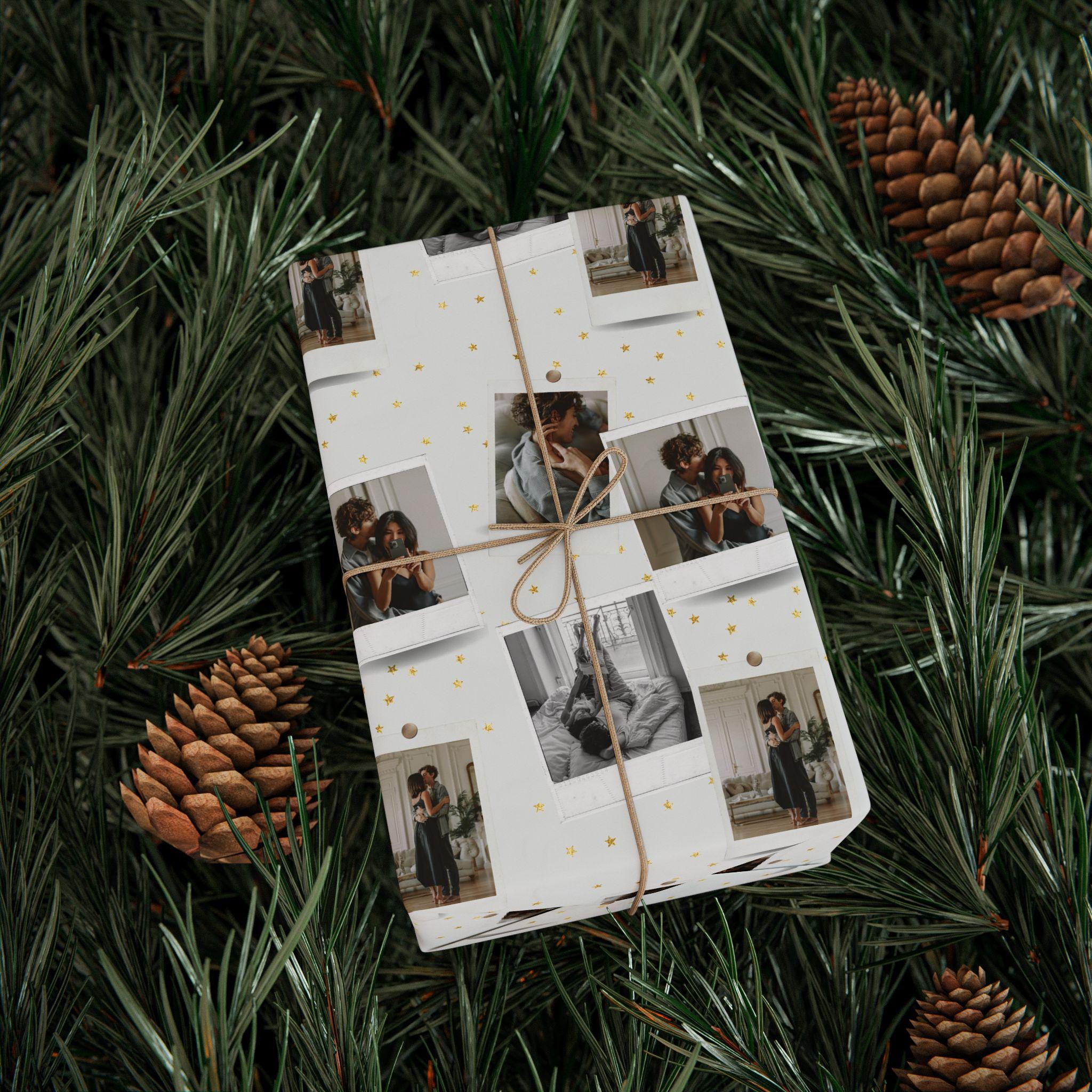 Photo Collage Polaroid Pattern Wrapping Paper | Custom Photo Gift Wrap