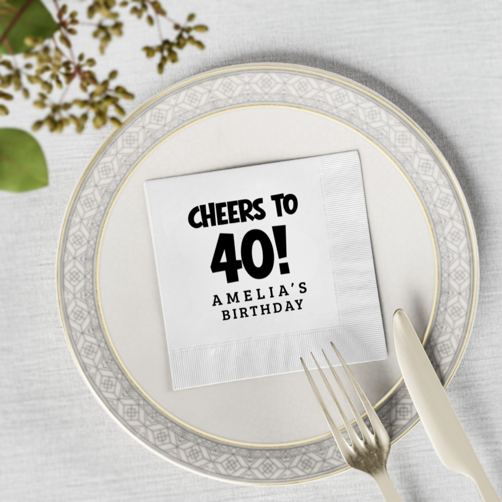 Birthday Napkins: Cheer to {Age}