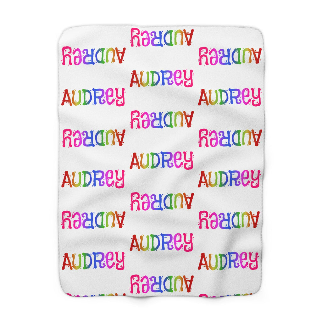 Personalized Sherpa Fleece Blanket: Custom Name, Cozy Home Decor