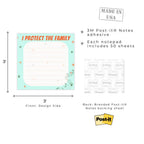 I Protect the Family Post-it Notes: To-Do List. Two sizes -- 4x6" and/or 3x3"