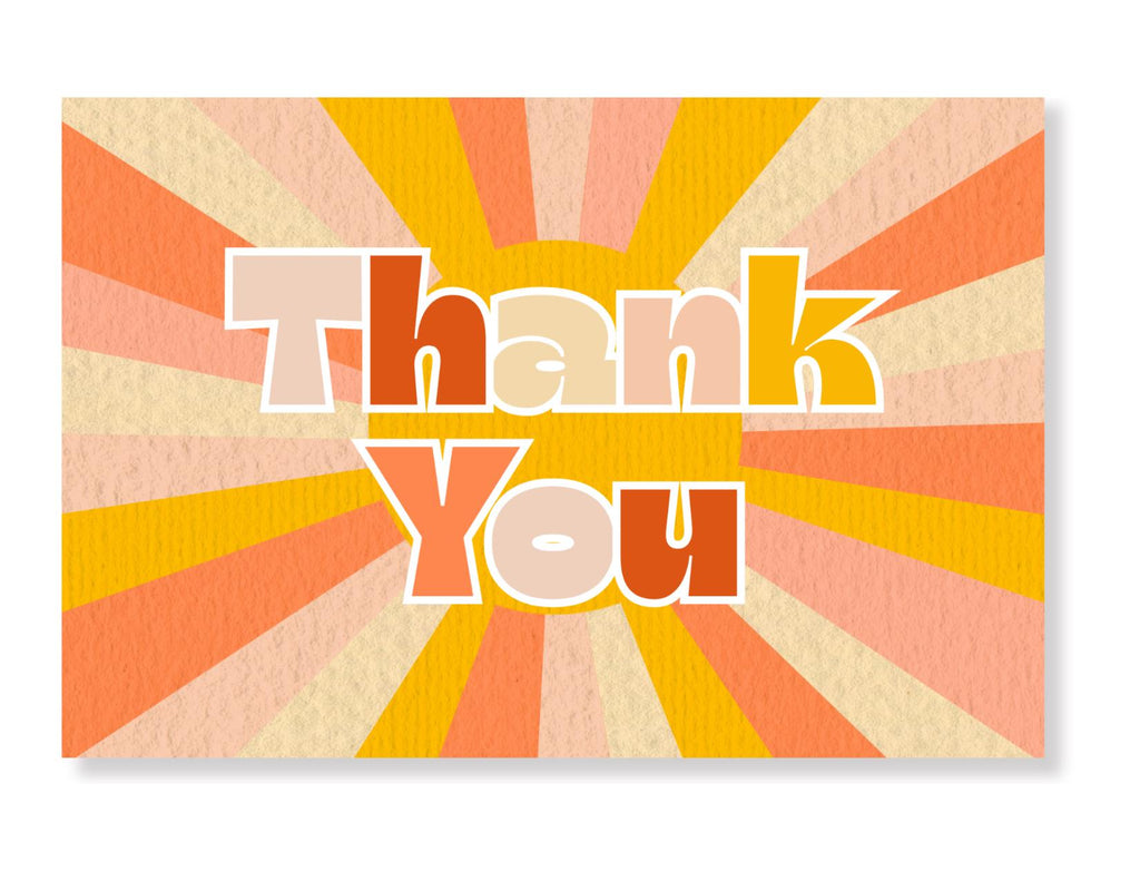 Vintage Sunshine Thank You Postcards: Small Business Gratitude