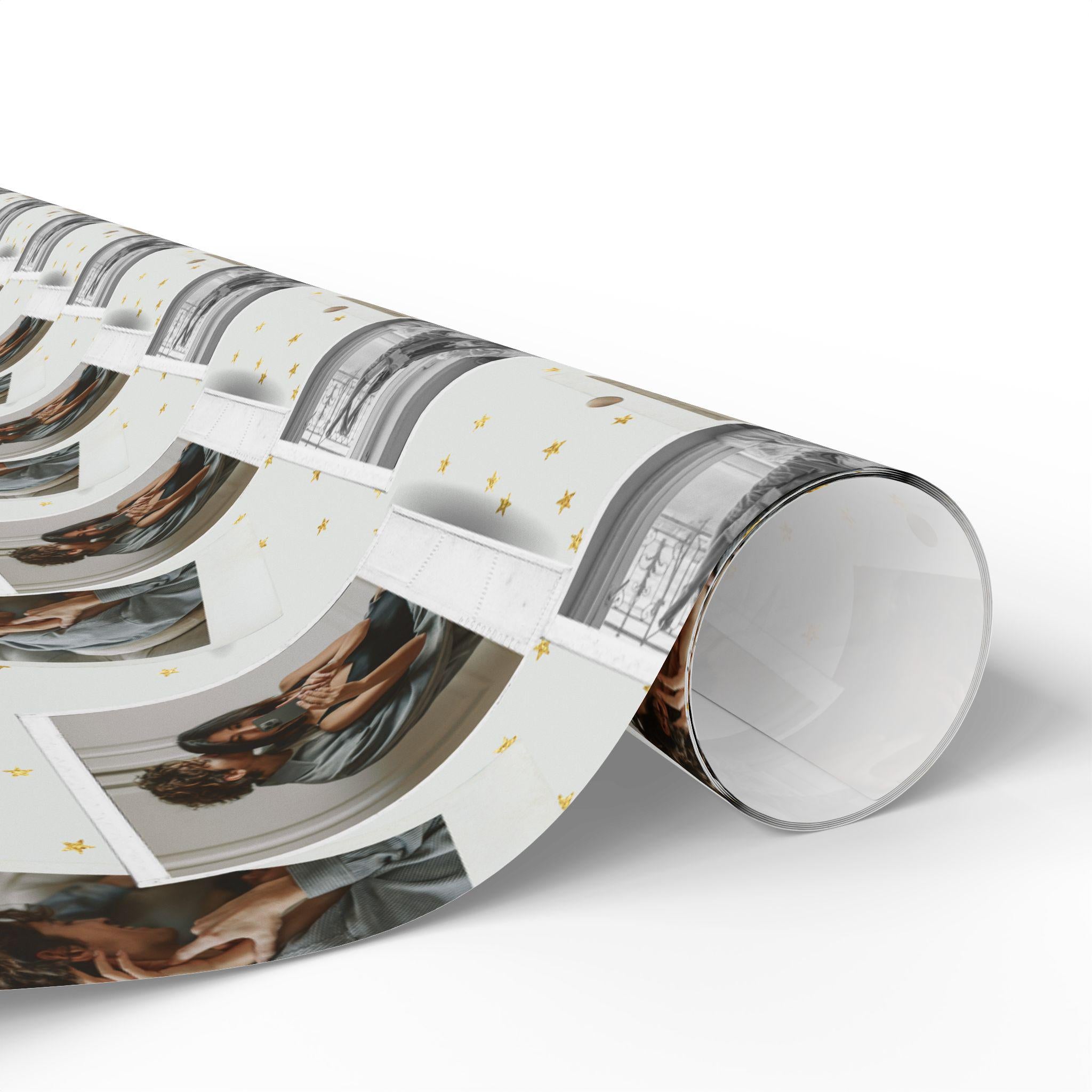 Photo Collage Polaroid Pattern Wrapping Paper | Custom Photo Gift Wrap