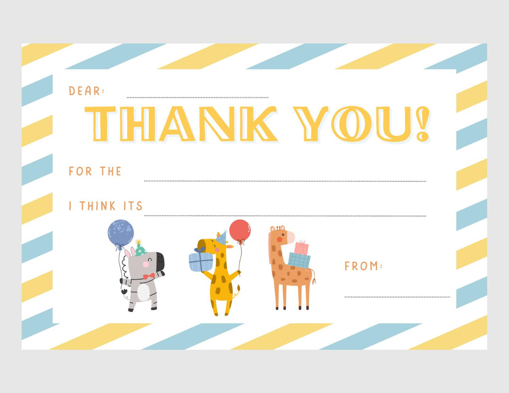 Kids Fill-in Thank You Postcards: Multi Pack