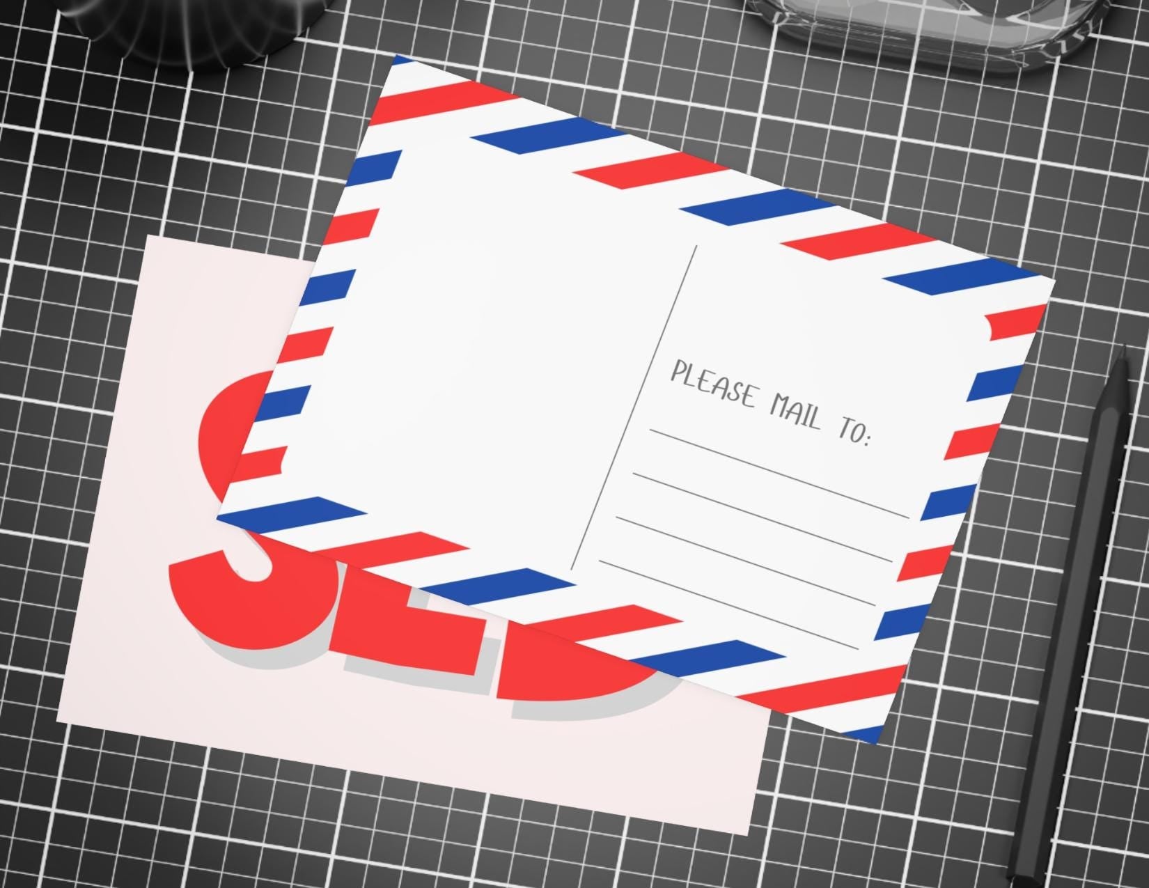 Personalized initial Postcards