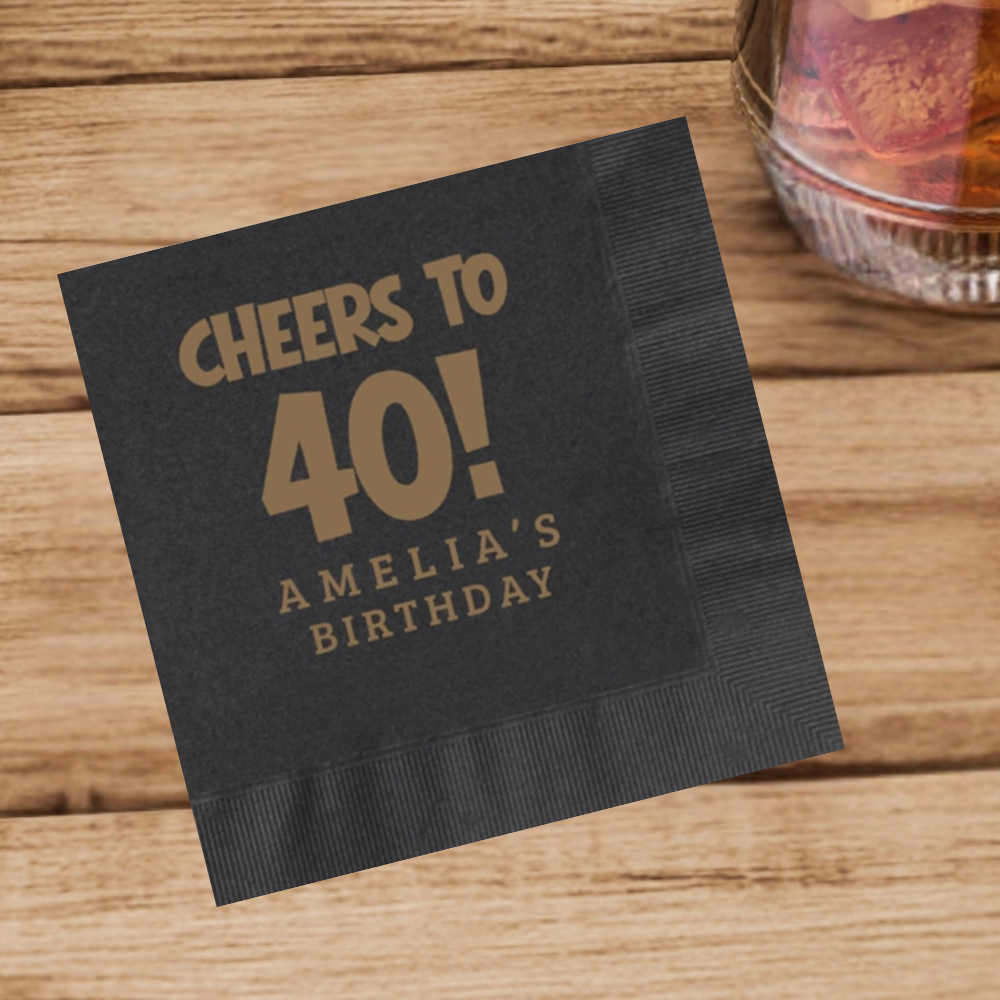 Birthday Napkins: Cheer to {Age}