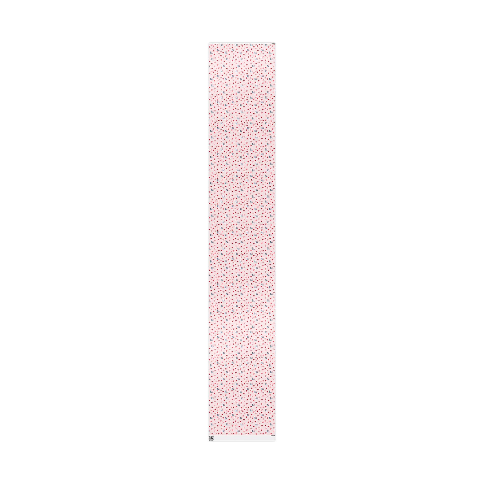 Be Mine heart pattern Wrapping Paper | Valentine hearts gift wrap roll