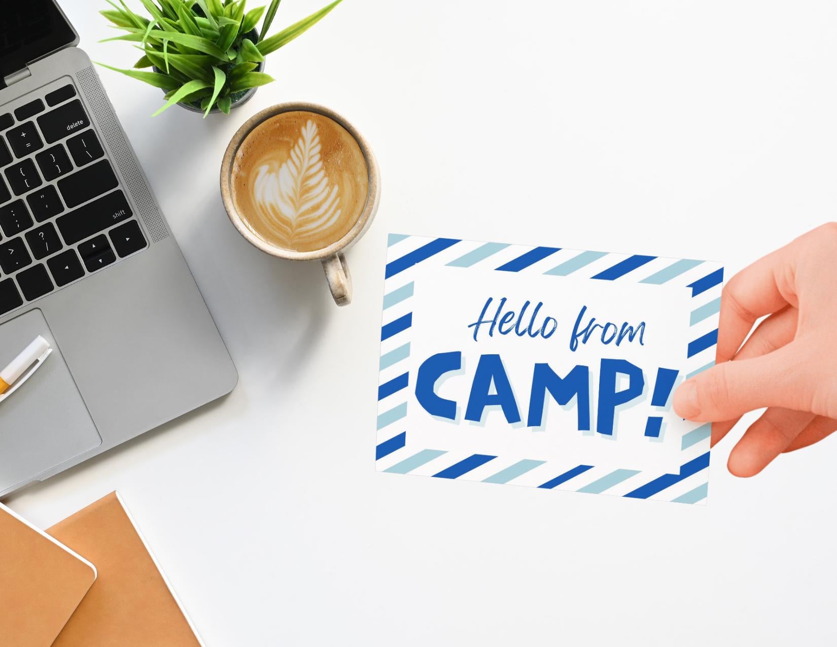 Camp Postcards | Fun Colorful Stationery, Kids Summer Camp (Set of 20)