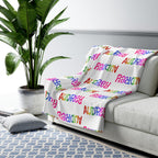 Personalized Sherpa Fleece Blanket: Custom Name, Cozy Home Decor