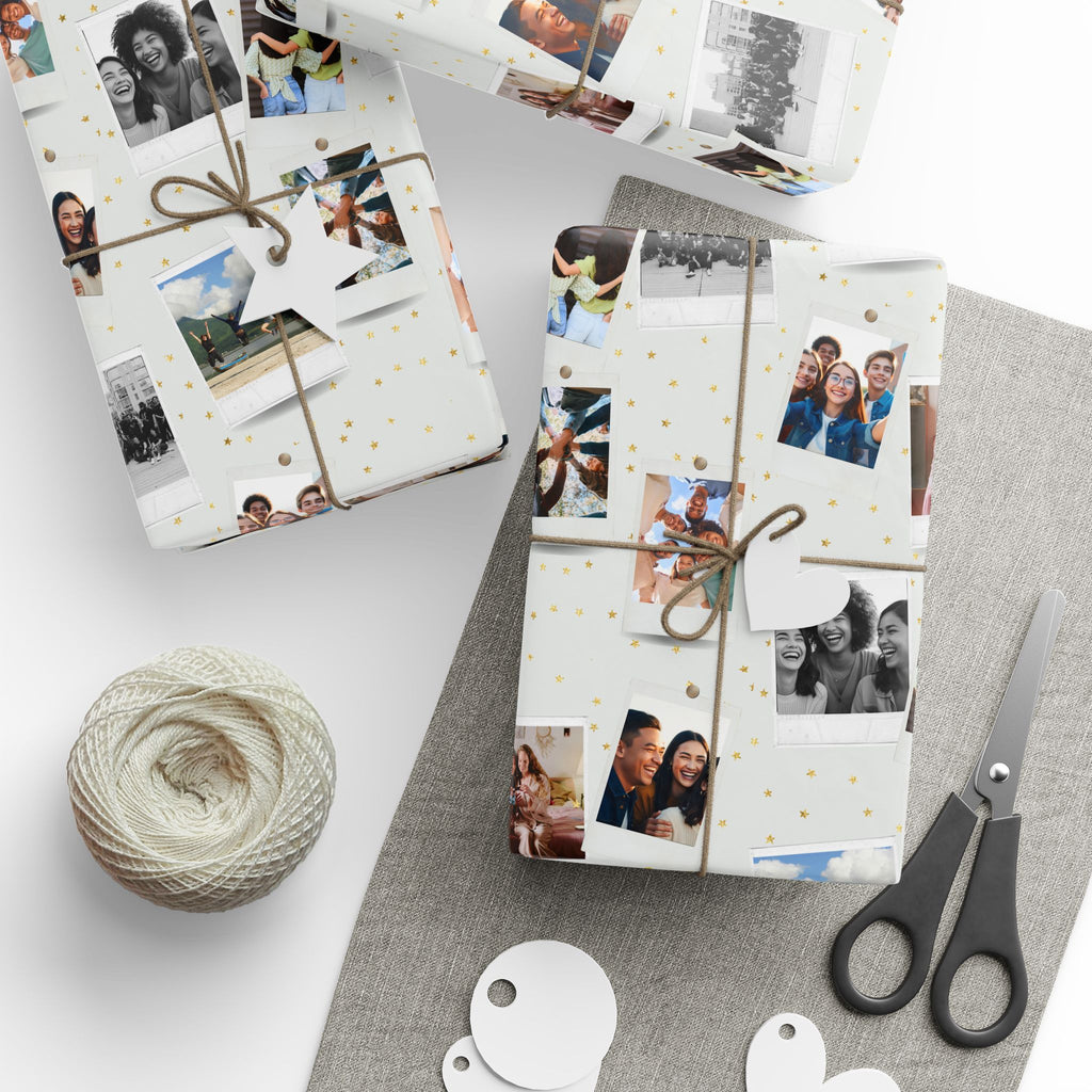 Personalized Photo Wrapping Paper | Custom Gift Wrap with Your Photos | Collage Wrapping Paper | Unique Birthday Gift Wrap