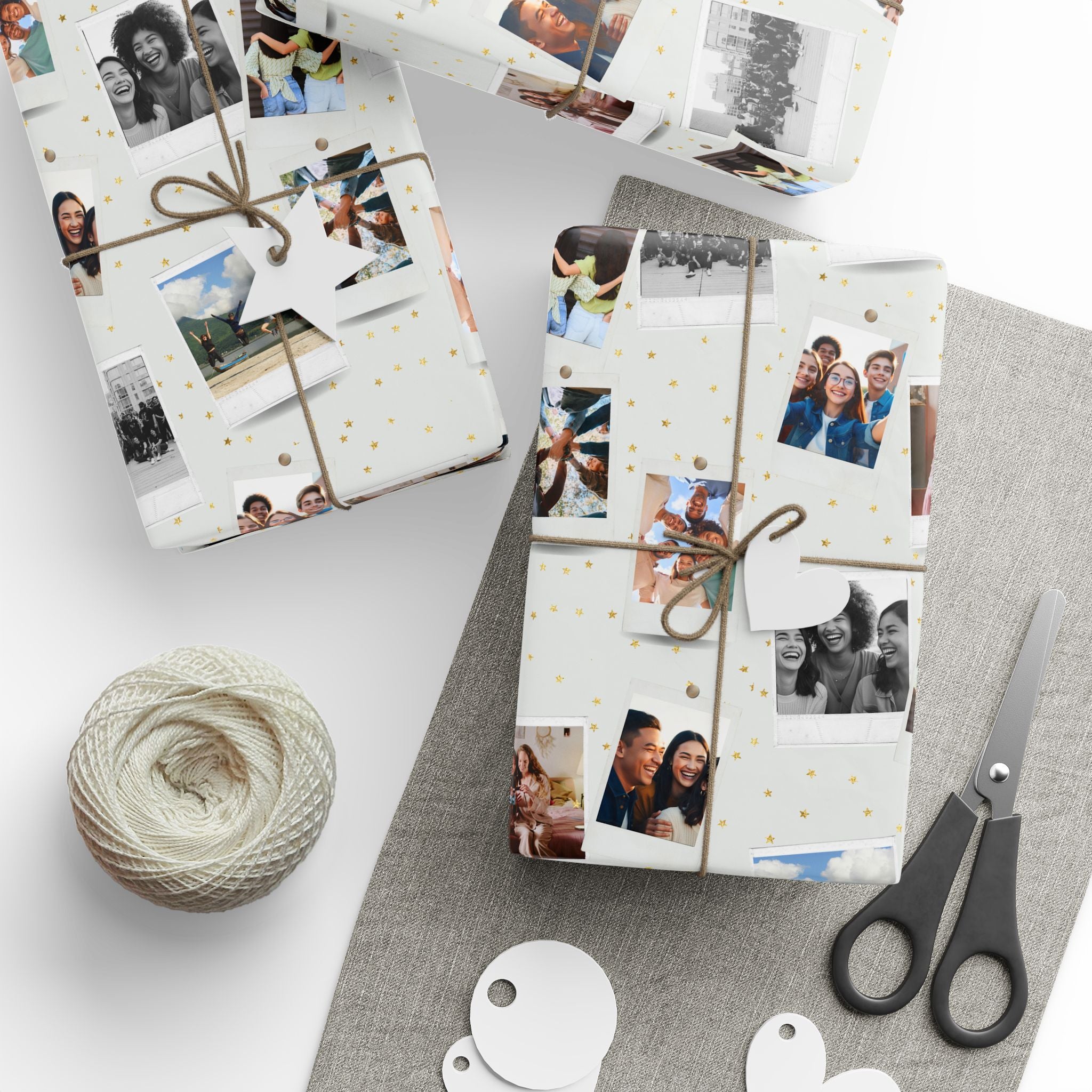 Personalized Photo Wrapping Paper | Custom Gift Wrap with Your Photos | Collage Wrapping Paper | Unique Birthday Gift Wrap