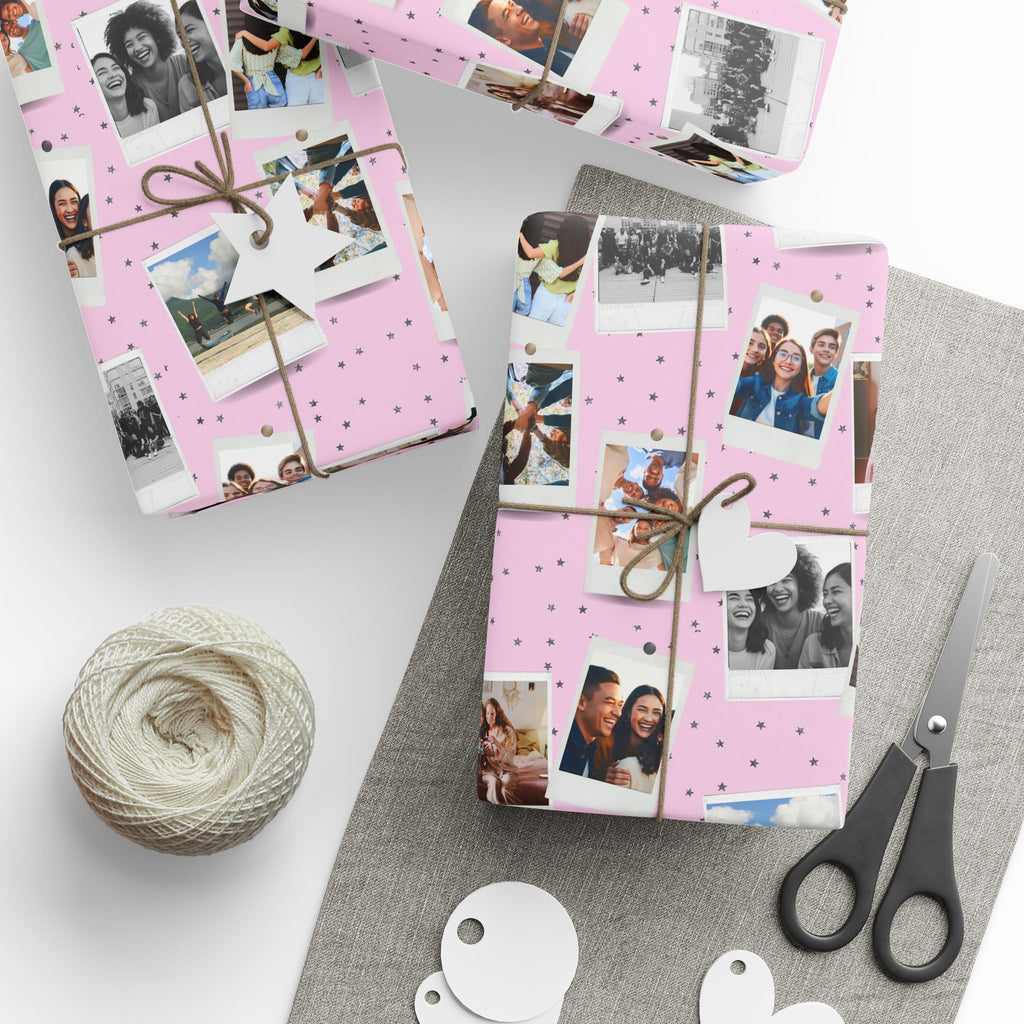 Personalized Photo Wrapping Paper | Custom Gift Wrap with Your Photos | Collage Wrapping Paper | Unique Birthday Gift Wrap