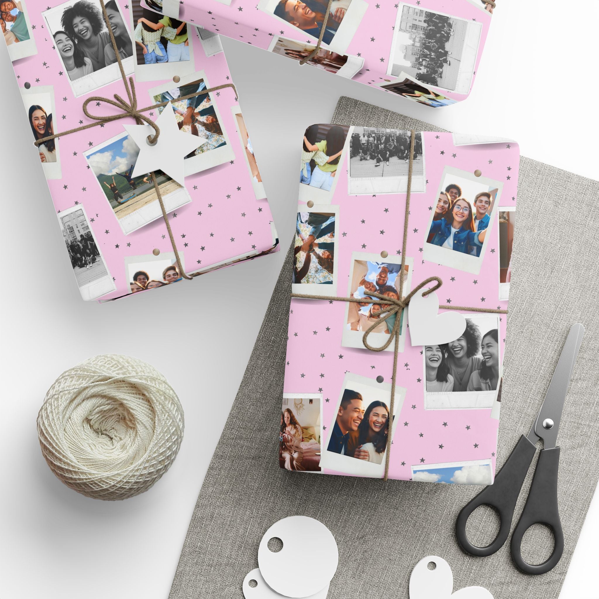 Personalized Photo Wrapping Paper | Custom Gift Wrap with Your Photos | Collage Wrapping Paper | Unique Birthday Gift Wrap