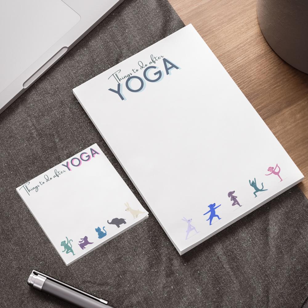 Funny Yoga Post-it Notes: To-Do List 4x6" and / or 3x3"
