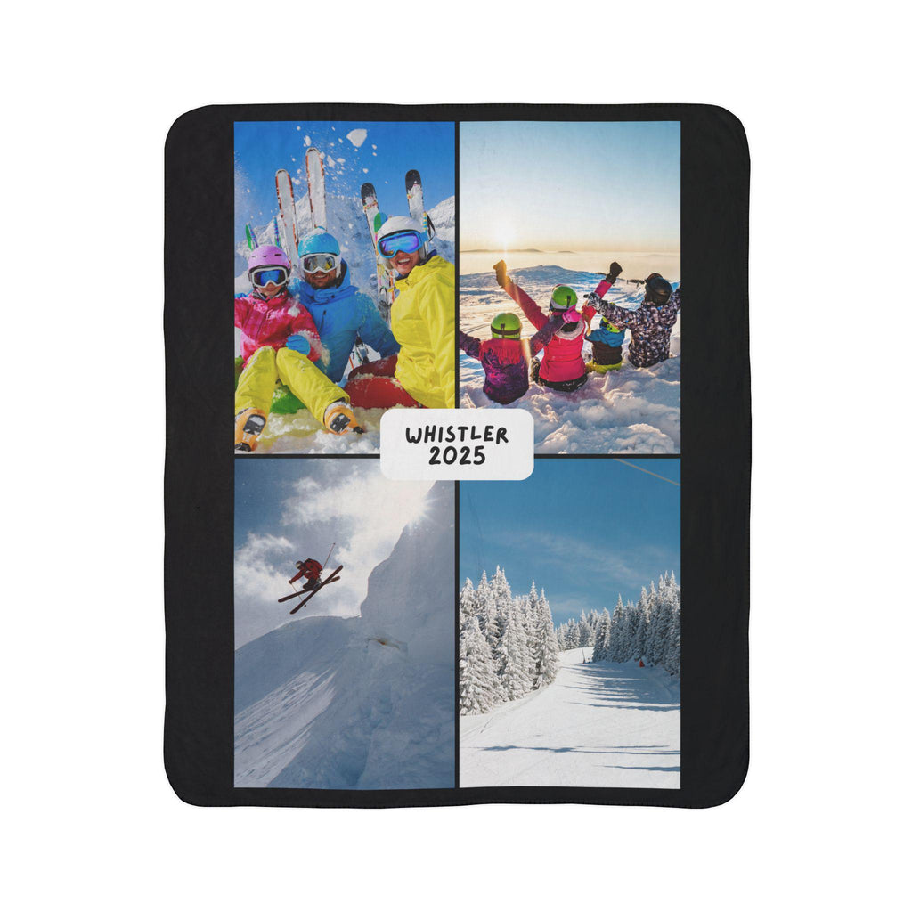 Personalized Fleece Sherpa Blanket with Custom Photos