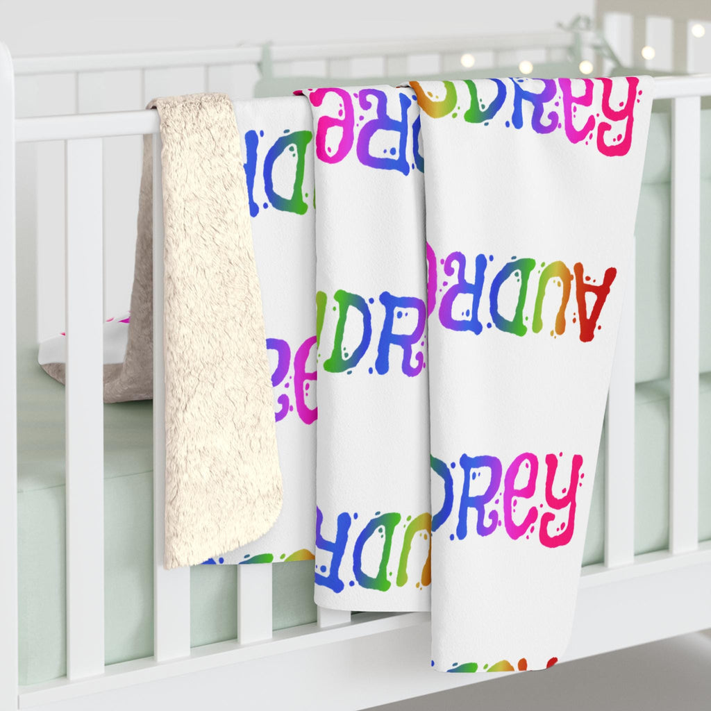 Personalized Sherpa Fleece Blanket: Custom Name, Cozy Home Decor