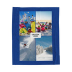 Personalized Photo Plush Blanket – Custom 4 Image Fleece Throw