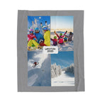 Personalized Photo Plush Blanket – Custom 4 Image Fleece Throw