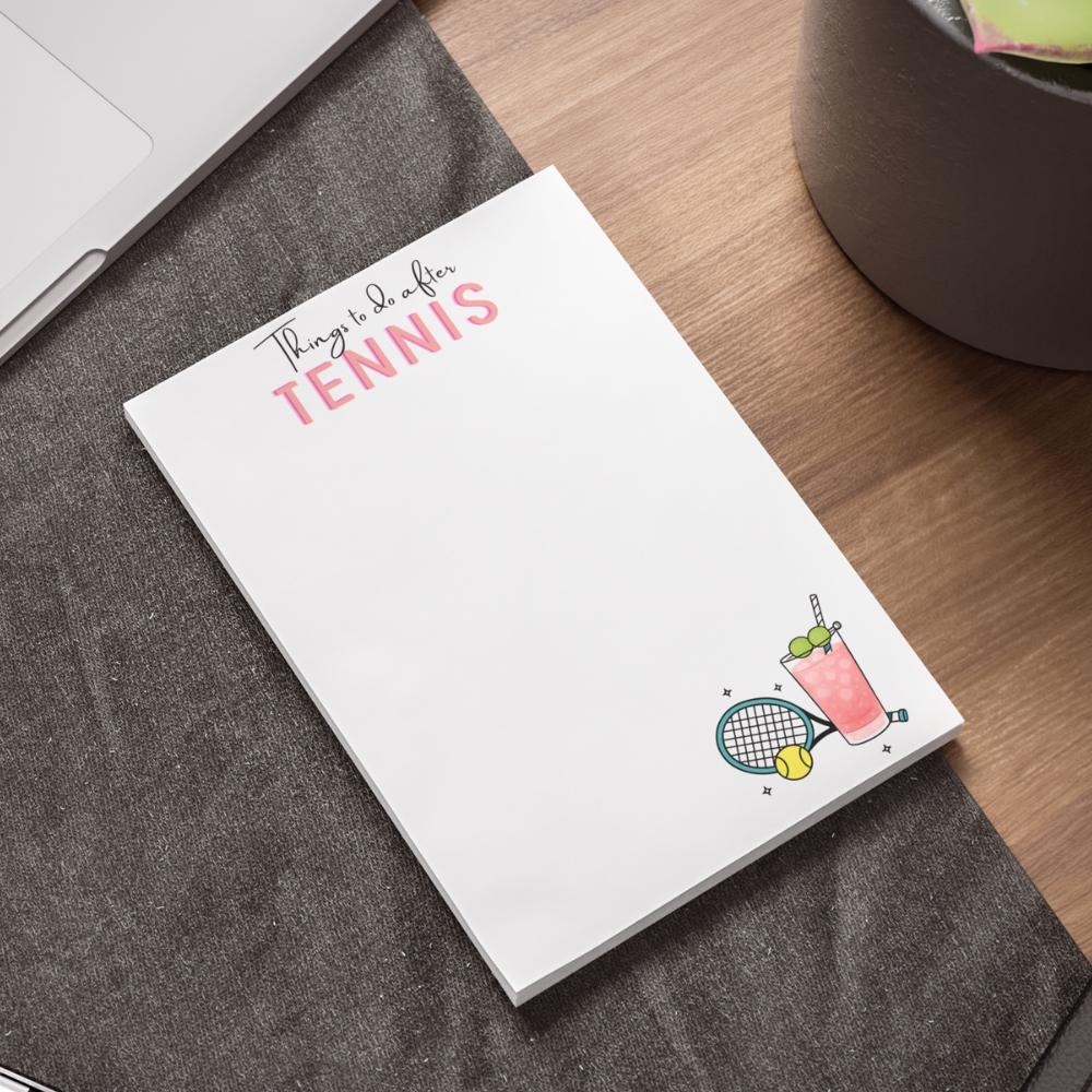 Funny Tennis Post-it Notes: Tennis Players' To-Do List 4x6"