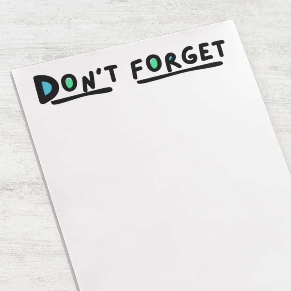 To Do List & Don't Forget Post-it Notes: 4x6