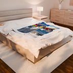 Personalized Photo Plush Blanket – Custom 4 Image Fleece Throw