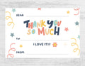Kids Fill-in Thank You Postcards