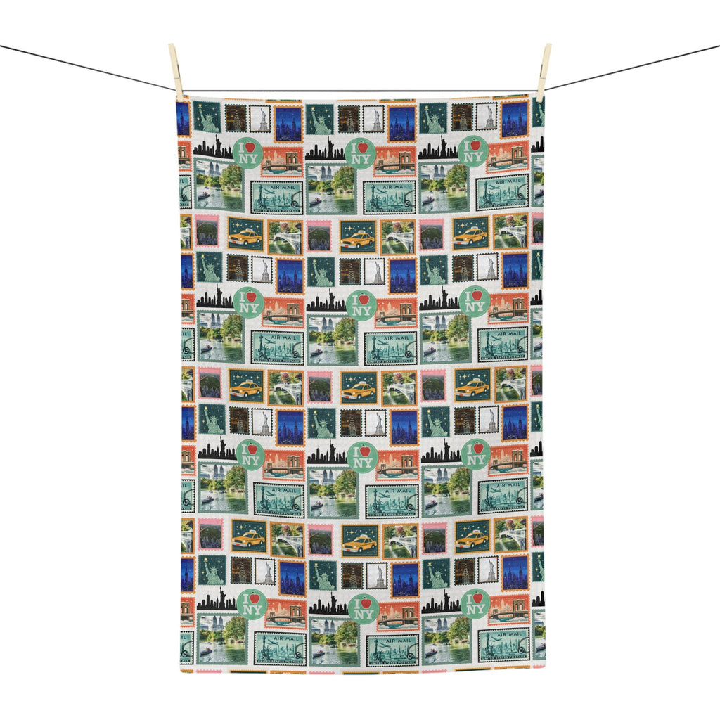 New York City Icons Microfiber Tea Towel | NYC Landmarks, Status of Liberty