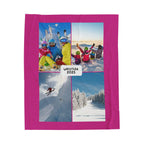 Personalized Photo Plush Blanket – Custom 4 Image Fleece Throw
