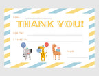Kids Fill-in Thank You Postcards: Birthday Gifts, No Envelopes