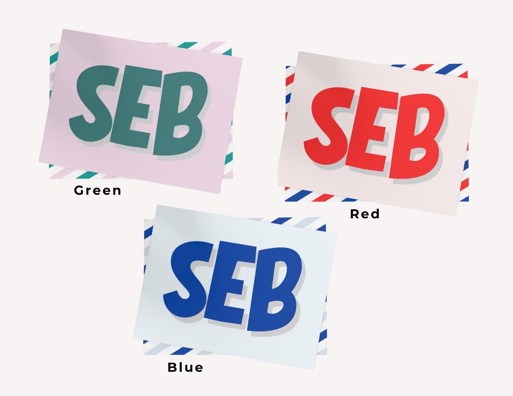 Personalized initial Postcards