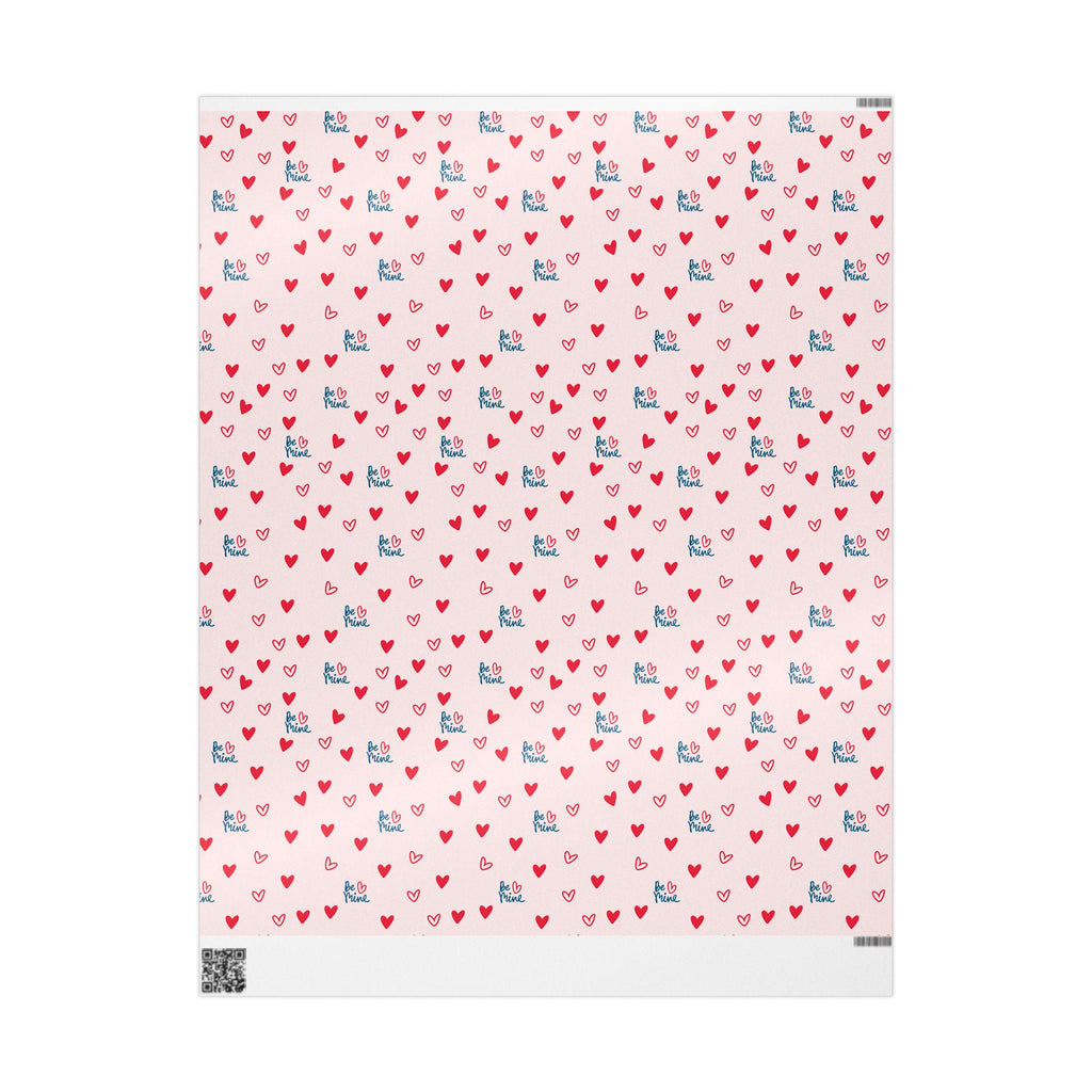 Be Mine heart pattern Wrapping Paper | Valentine hearts gift wrap roll
