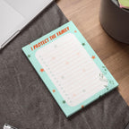 I Protect the Family Post-it Notes: To-Do List. Two sizes -- 4x6" and/or 3x3"