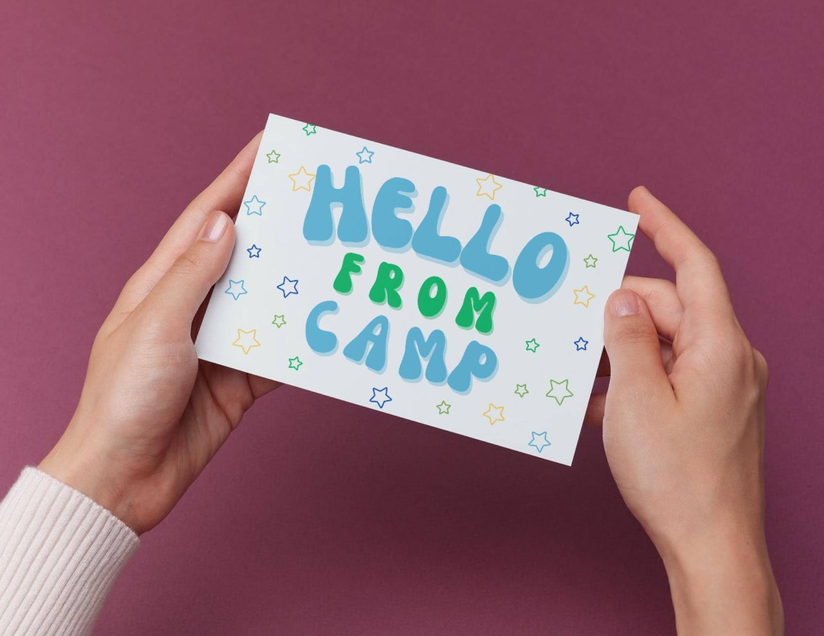 Camp Postcards Set: Fun Colorful Stationery, Summer Care Package