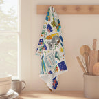 Australia Icons tea towel | Koala, Kangaroo, Sydney Opera House | Australia Day