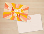 Vintage Sunshine Thank You Postcards: Small Business Gratitude