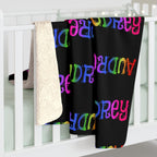 Personalized Sherpa Fleece Blanket: Custom Name, Cozy Home Decor