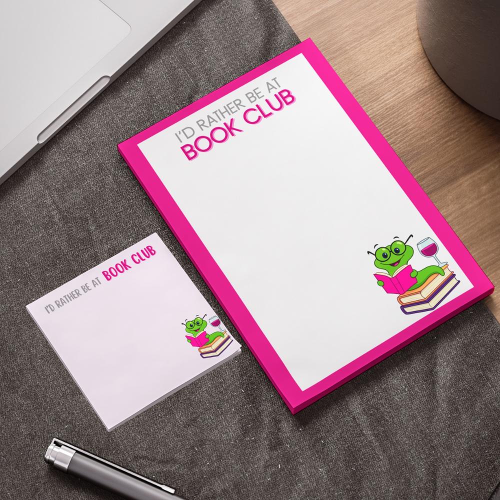 Funny Book Club Post-it Notes: To-Do List 4x6" and / or 3x3"