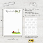 Funny Golf Post-it Notes: Golfer's To-Do List 4x6" (Golfer)