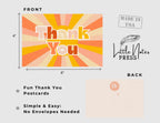 Vintage Sunshine Thank You Postcards: Small Business Gratitude