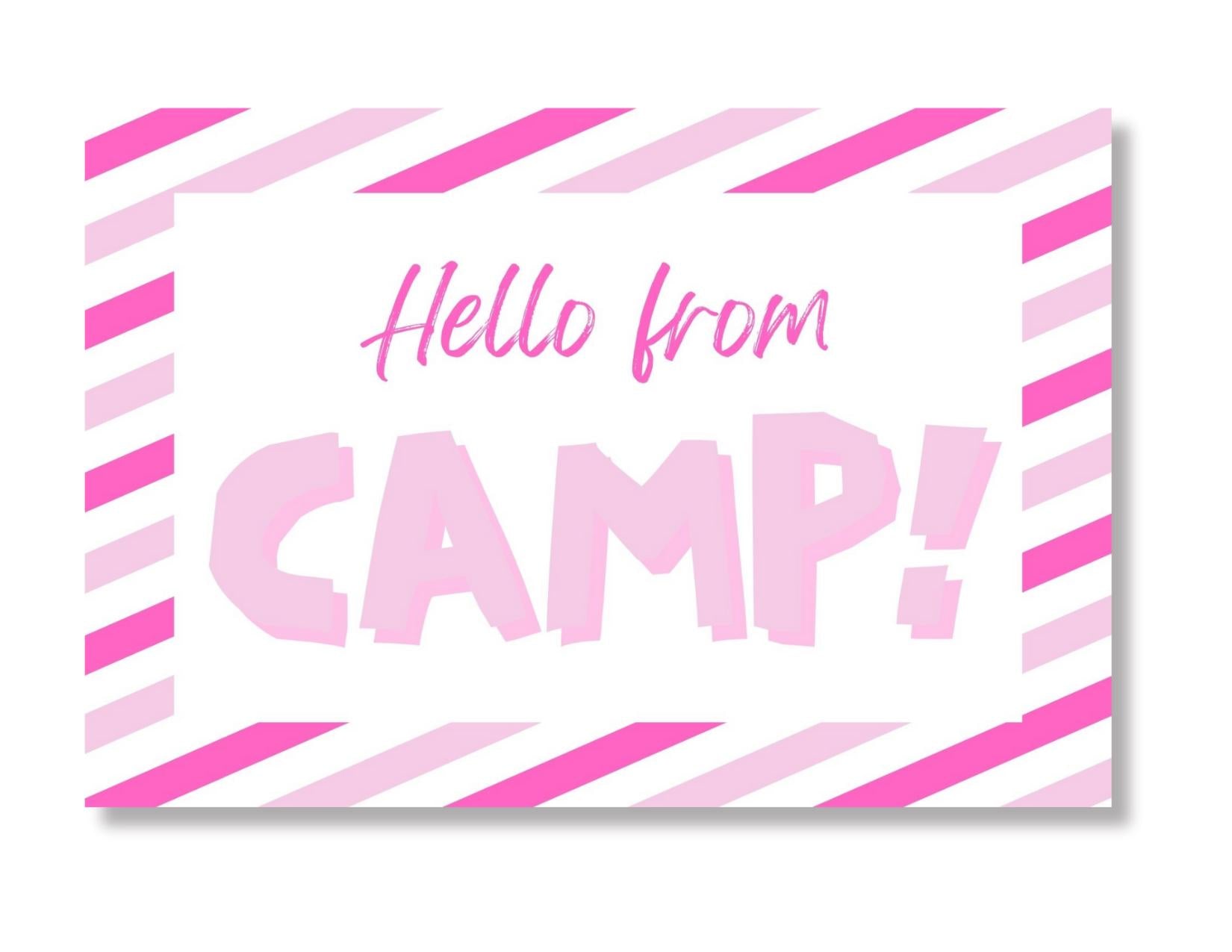 Camp Postcards | Fun Colorful Stationery, Kids Summer Camp (Set of 20)