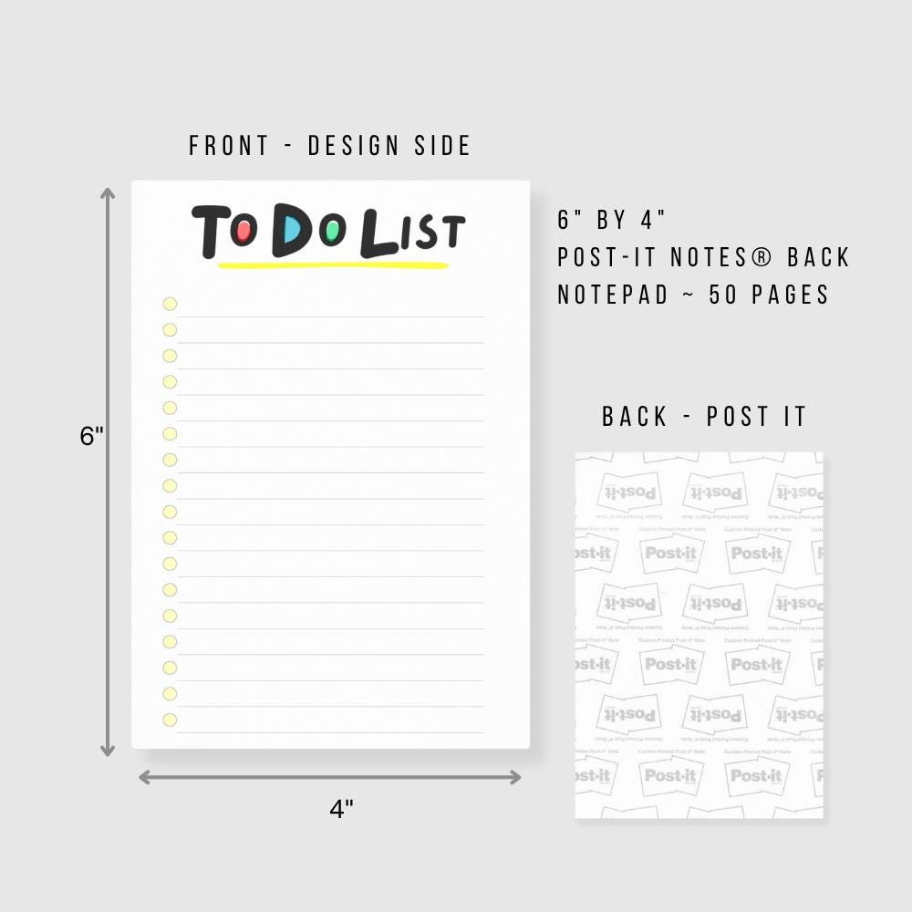 To Do List & Don't Forget Post-it Notes: 4x6