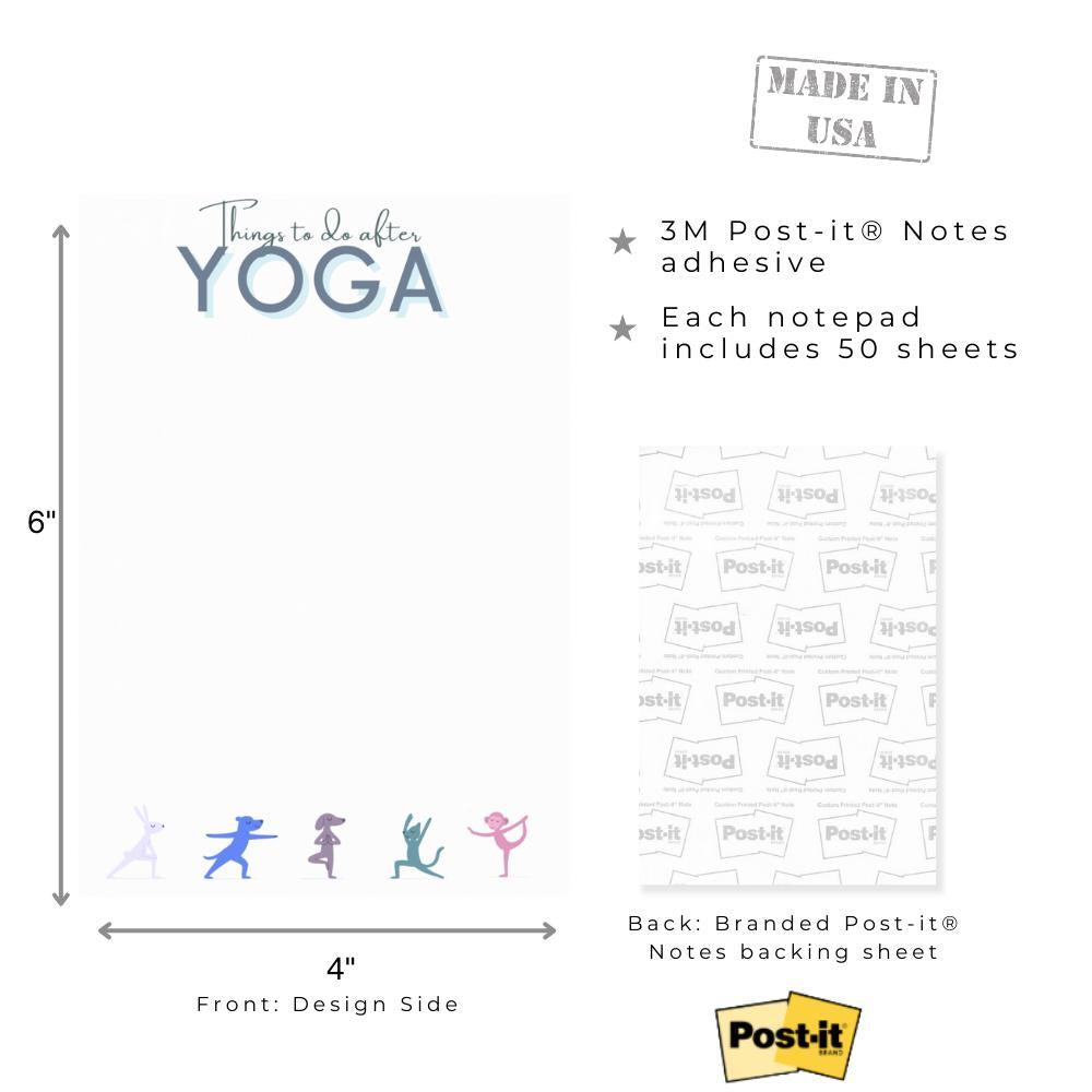 Funny Yoga Post-it Notes: To-Do List 4x6" and / or 3x3"