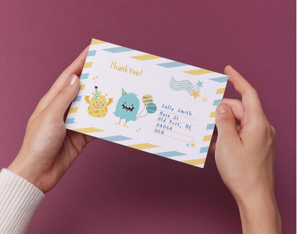 Monster Duo Thank you Postcards