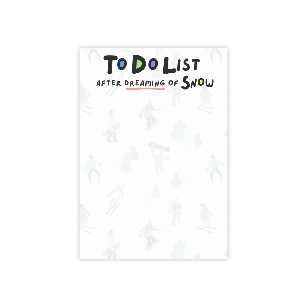 Funny Skiing & Snowboarding Post-it Notes: To-Do List 4x6"